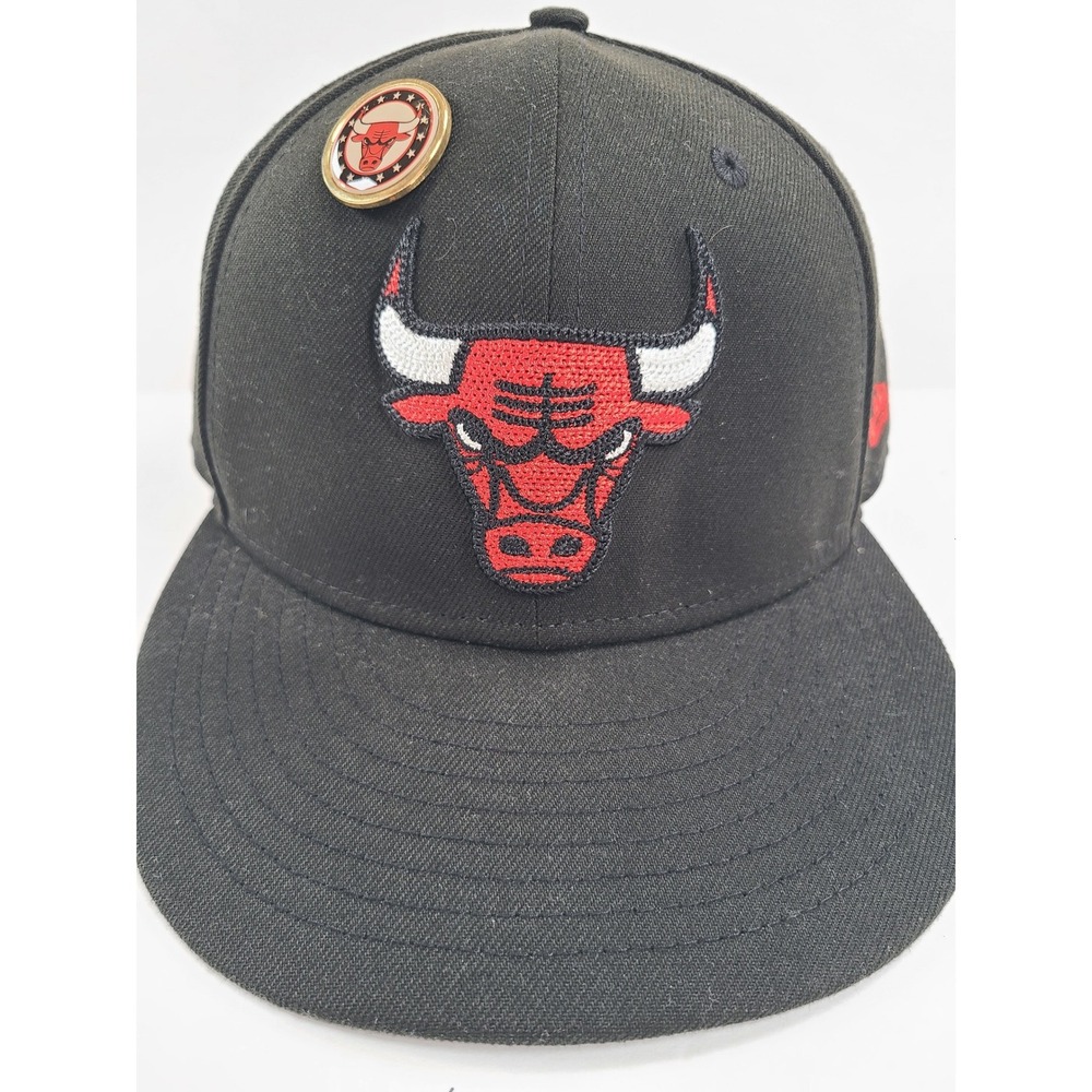 New Era 59FIFTY Chicago‎ Bulls NBA Fitted Hat Black Mens 7 3/4 Basketball Team